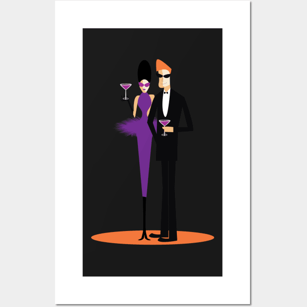 Purple Cocktail Dress Wall Art by JDoughtyDesigns